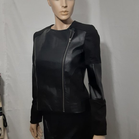 Cupcakes & Cashmere Moto Jacket - Vegan 2 Tone (S) - Picture 3 of 11